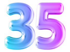 Gradient 3d Nummer 35 png