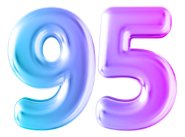 Gradient 3d number 95 png