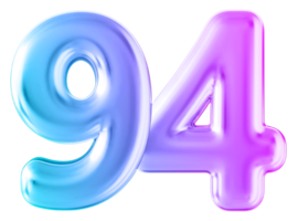 Gradient 3d number 94 png