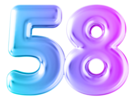 Gradient 3d number 58 png