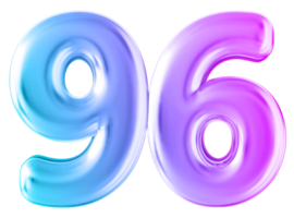 Gradient 3d number 96 png