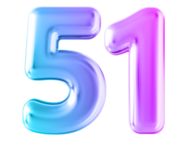 Gradient 3d Nummer 51 png