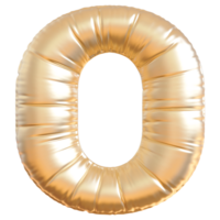 guld bubbla brev o font 3d framställa png