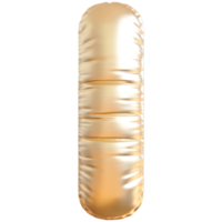 oro burbuja letra yo fuente 3d hacer png