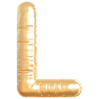 goud bubbel brief l doopvont 3d geven png