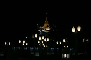 New Year's decorations, lights and architecture in Bangkok, Thailand photo