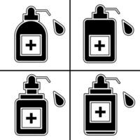 Vector black and white illustration of medical icon for business. Stock vector design.
