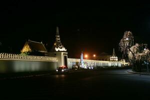 New Year's decorations, lights and architecture in Bangkok, Thailand photo
