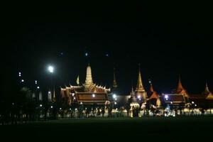 New Year's decorations, lights and architecture in Bangkok, Thailand photo