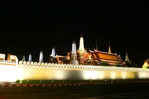 New Year's decorations, lights and architecture in Bangkok, Thailand photo