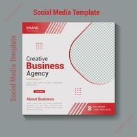 Business social media post design template with mock up vector