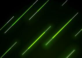 Vibrant green neon laser lines abstract background vector