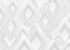 White grey abstract tech geometric background vector