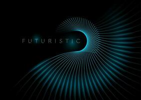 Dark blue minimal lines abstract futuristic tech background vector