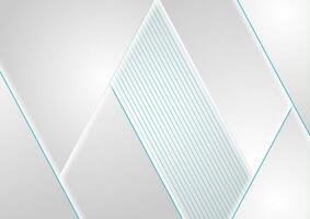 Grey corporate abstract background with blue lines vector