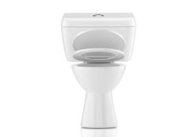 Toilet bowls on white background photo