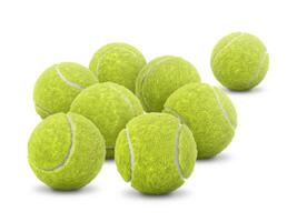 Tennis ball on white background photo