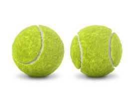 Tennis ball on white background photo