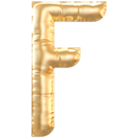 or bulle lettre F Police de caractère 3d rendre png