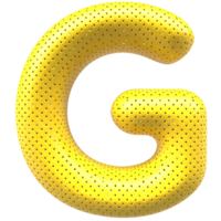 oro bolla lettera g font 3d rendere png