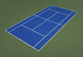 Tennis court and sports field for design photo