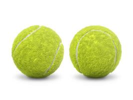 Tennis ball on white background photo