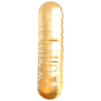 oro burbuja letra yo fuente 3d hacer png