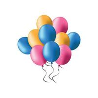 balloons illustration vector graphics in different colors