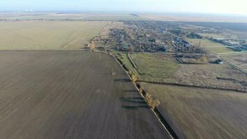 Village Elitnyy Krasnoarmeyskiy District, Krasnodar Krai, Russia. Flying at an altitude of 100 meters. The ruin and oblivion photo