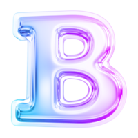 pendenza lettera B font 3d rendere png