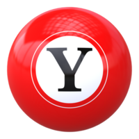 3d ball letter Y font 3d ball render png