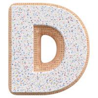 3d lettera d font 3d rendere png