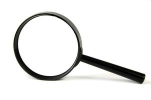 magnifying glass on white photo