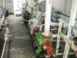 Centrifugal oil pump. Pumping water treatment module. Oil equipm photo