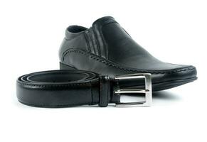 male shoe with belt photo