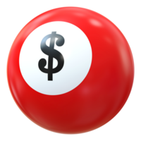 Dollar Symbol Ball 3d png