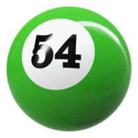 54 number 3d ball green png