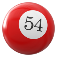 54 Nummer 3d Ball rot png