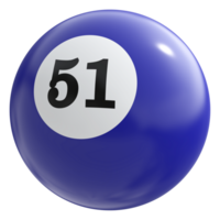 51 Nummer 3d Ball Blau png