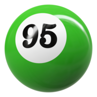 95 number 3d ball green png