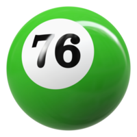 76 aantal 3d bal groen png