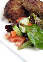 cutlets with salad photo