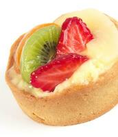 fruit tart closeup photo