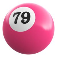 79 numero 3d palla rosa png