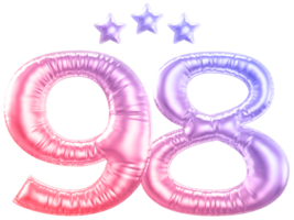 98 year anniversary number gradient png