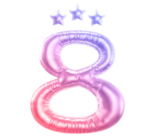 8 year anniversary number gradient png