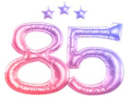 85 year anniversary number gradient png