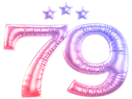 79 year anniversary number gradient png
