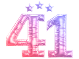 41 year anniversary number gradient png