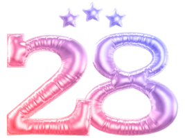 28 année anniversaire nombre pente png